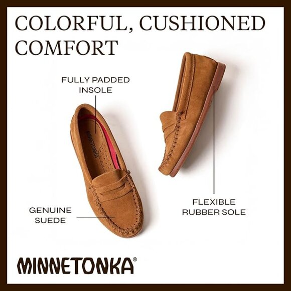 Minnetonka Mellony Penny Loafer, Brown, Size 8.5 - Picture 4 of 5